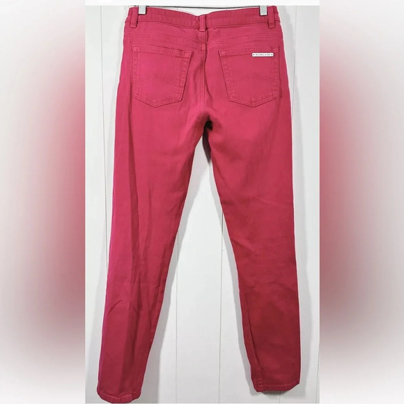 Michael Kors Fuchsia Skinny Denim Jeans Stretch Size 4 - Picture 4 of 8